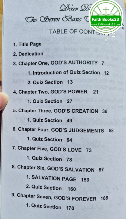 Lieber Dillon, Die sieben grundlegenden Wahrheiten GOTTES von Flo S. Oler (Sehr gut, 2007, PBk, 268 Seiten, Faith Baptist Church Publ. SELTENE ENTDECKUNG)