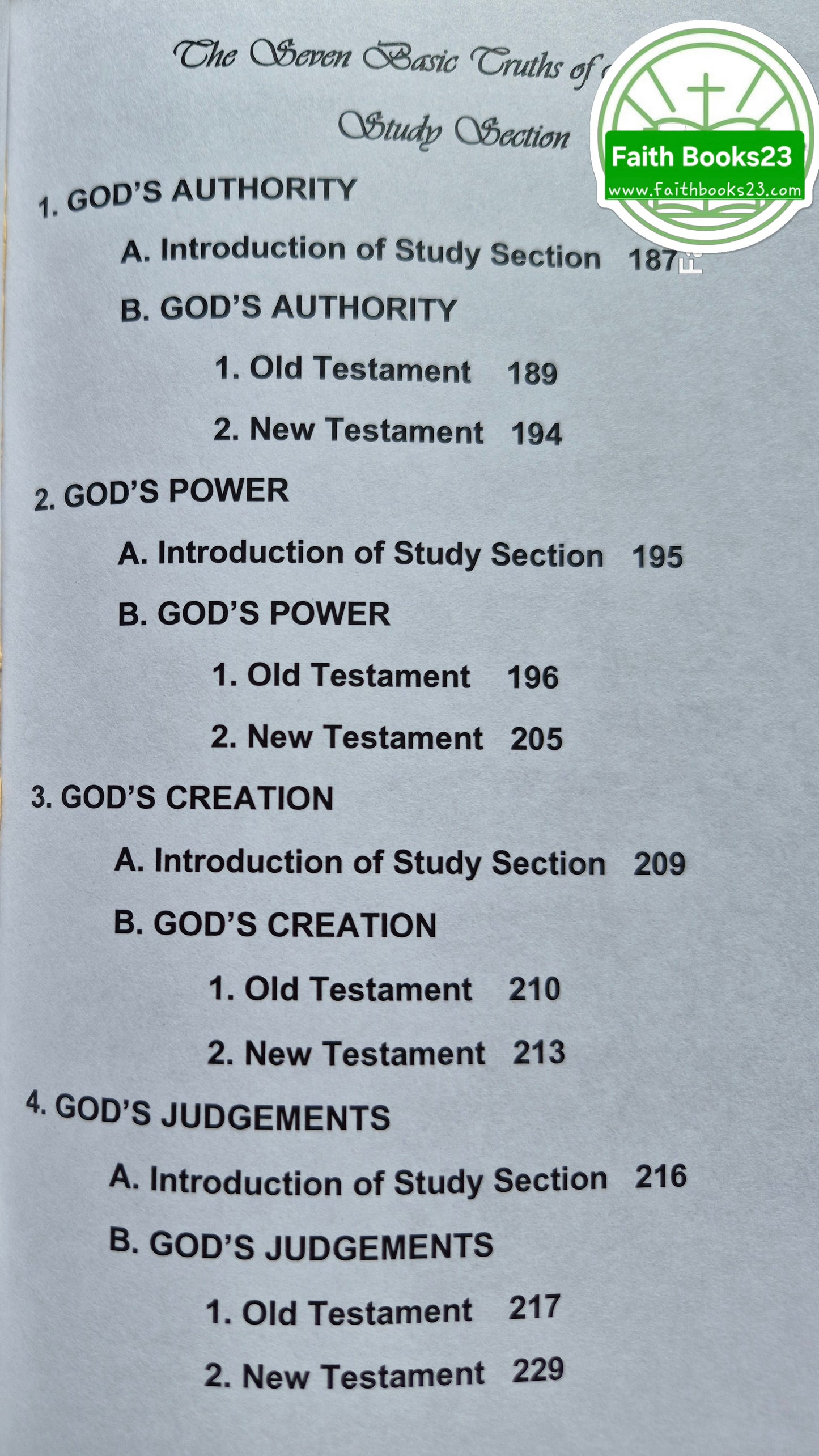 Lieber Dillon, Die sieben grundlegenden Wahrheiten GOTTES von Flo S. Oler (Sehr gut, 2007, PBk, 268 Seiten, Faith Baptist Church Publ. SELTENE ENTDECKUNG)