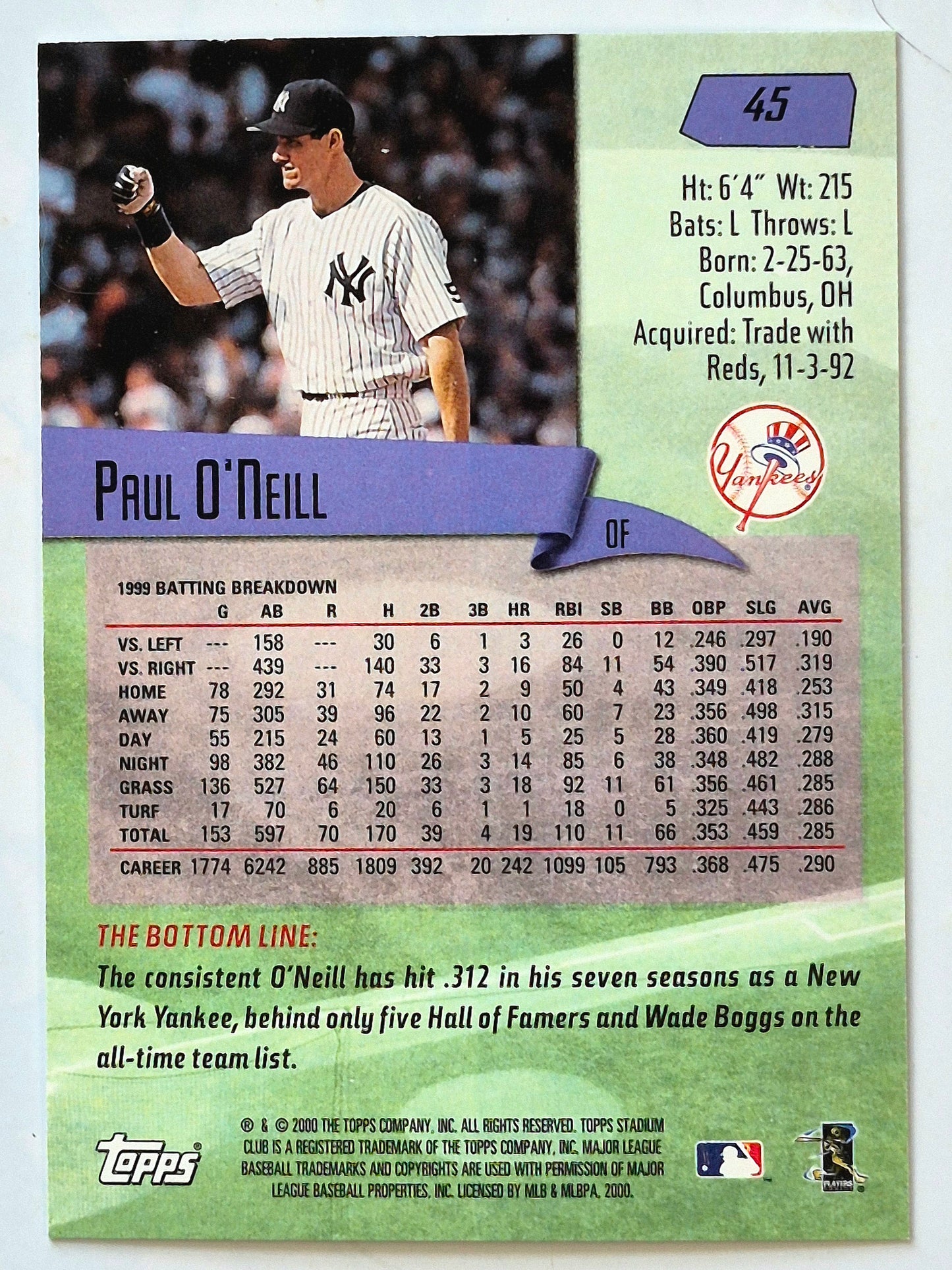 TOPPS 2000 Stadium Club Miguel Cairo Tampa Bay Devil Rays #131 Baseballkarte TOPPS