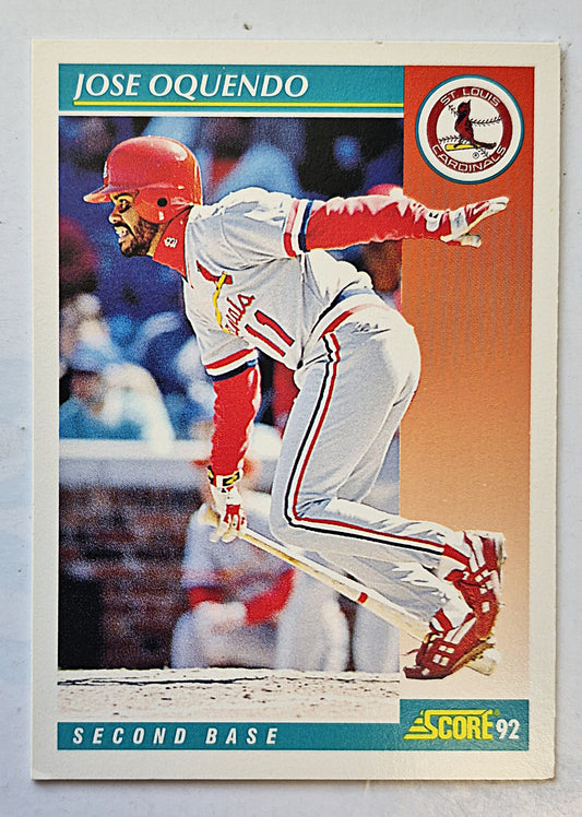 Bewerte '92 Jose Oquendo St. Louis Cardinals Second Base #305 Baseballkarte Near Mint