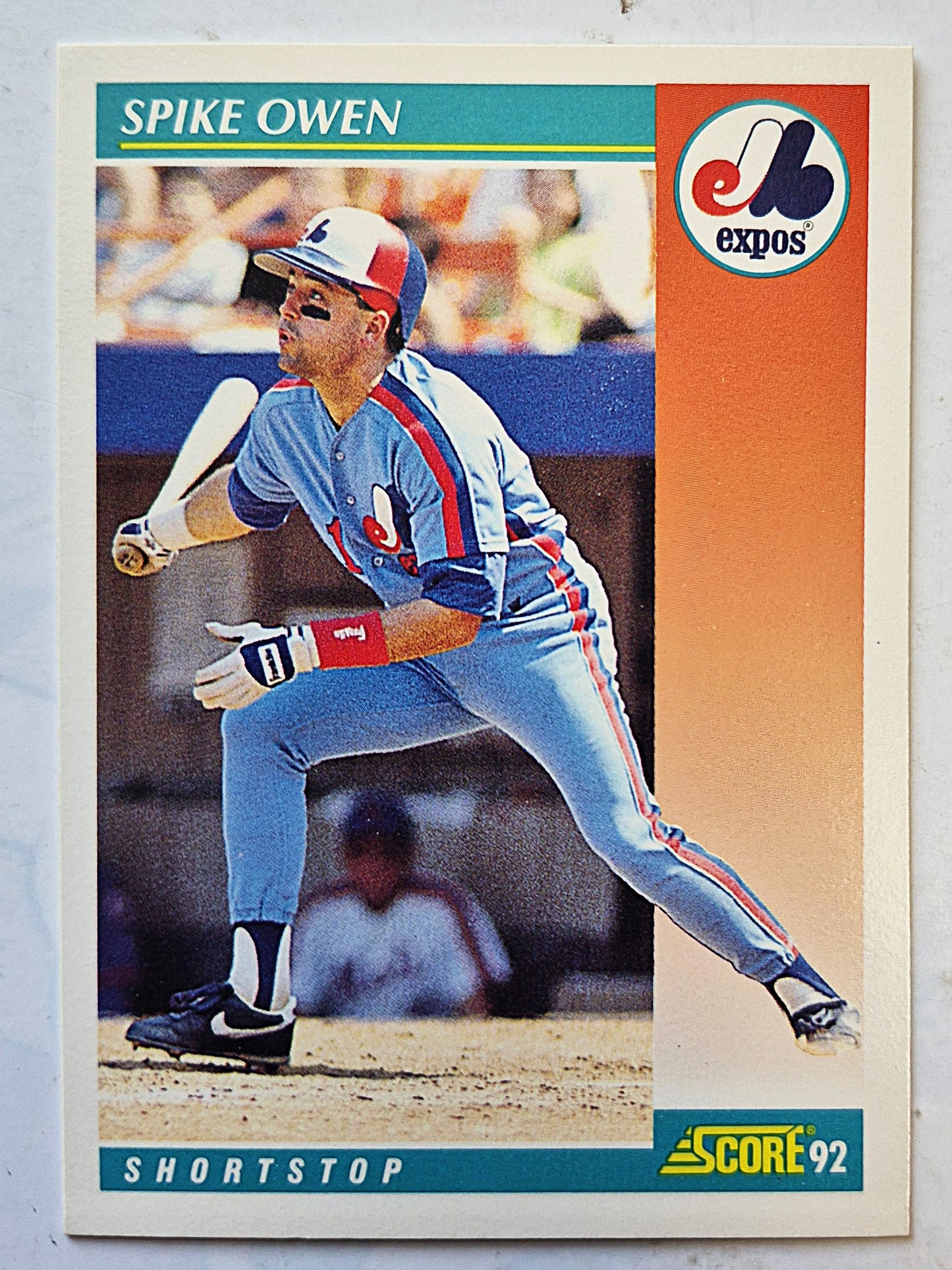 Owen Spike Montreal Expos Shortstop #323 Score '92 Baseball Card