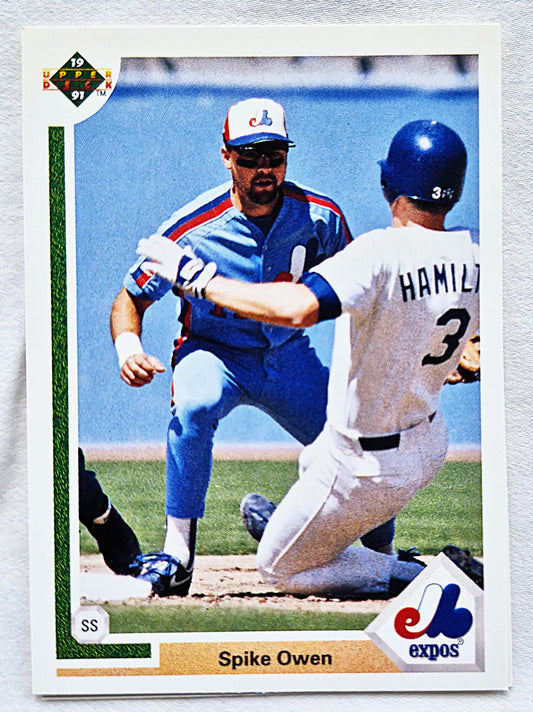Owen Spike Montreal Expos #189 Shortstop Upper Deck 1991 Baseball Card