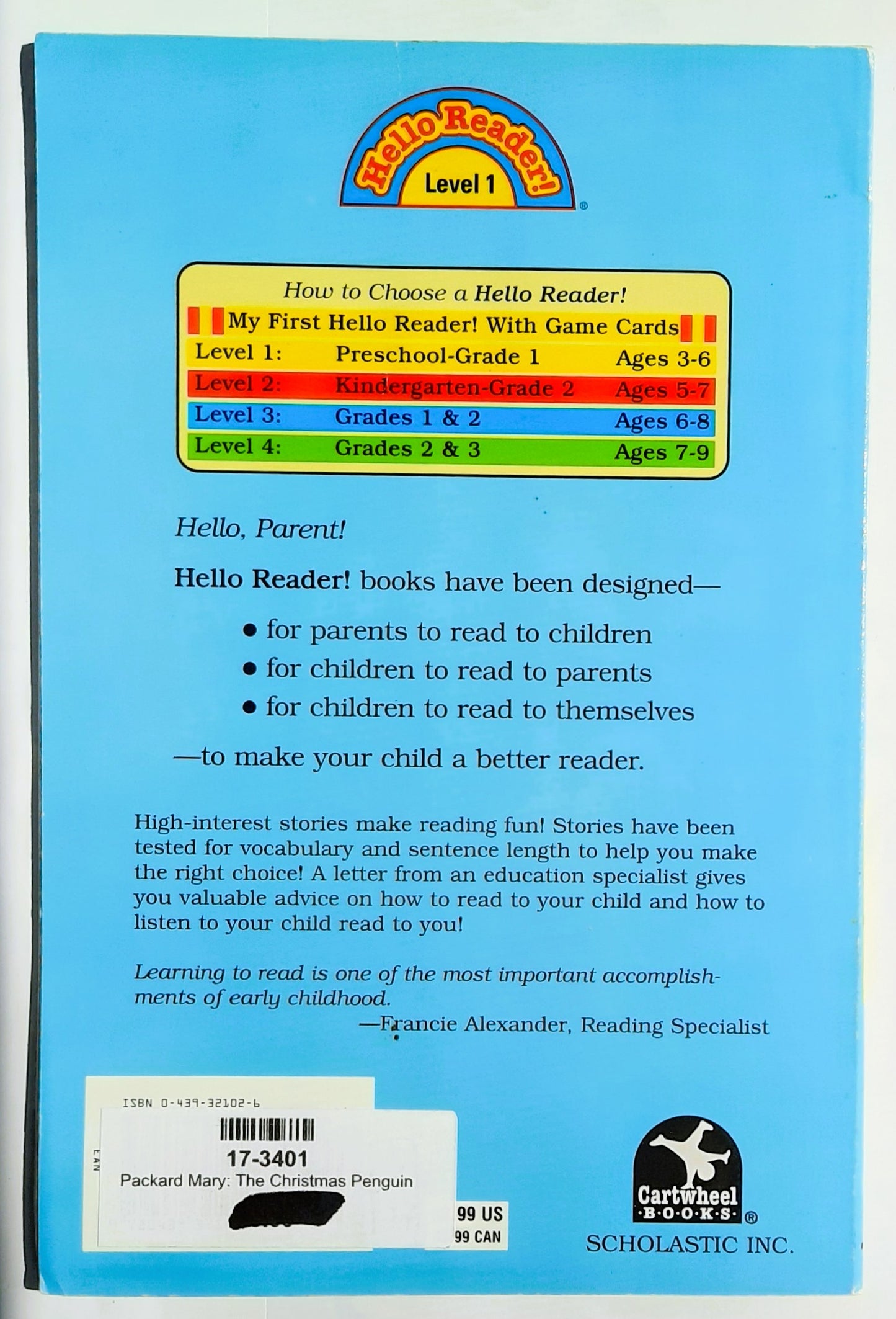 The Christmas Penguin by Mary Packard (Very good, 2001, Pbk, 32 pages, Scholastic)