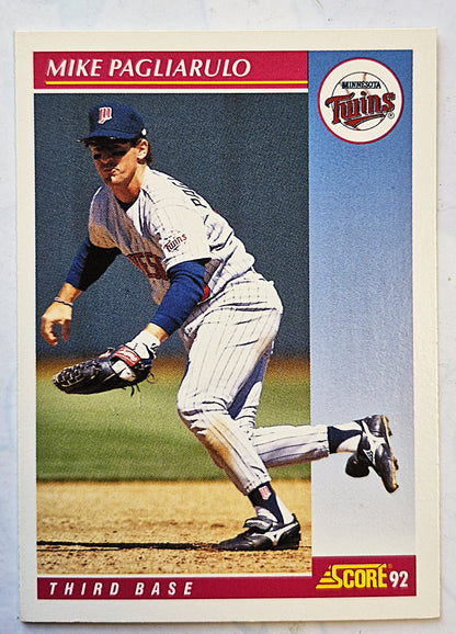 Pagliarulo Mike Minnestoa Twins Third Base #173 Score '92 Baseball Card