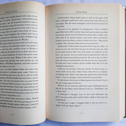 Going Rogue: An American Life by Sarah Palin (Very good, 2009, HC, 413 pages, HarperCollins)