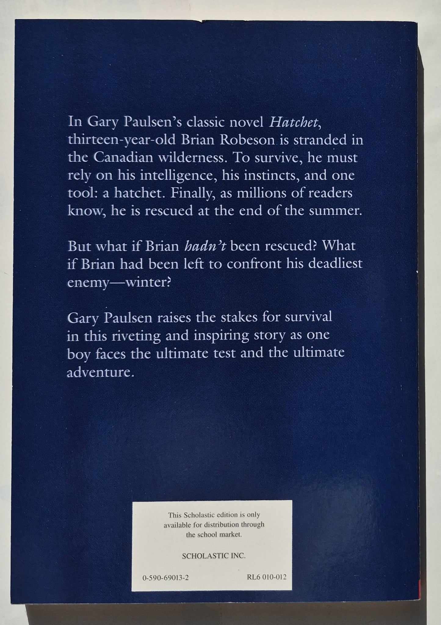 Brian's Winter by Gary Paulsen (Brian's Saga #3, New, 1998, Pbk, 133 pages, Scholastic)