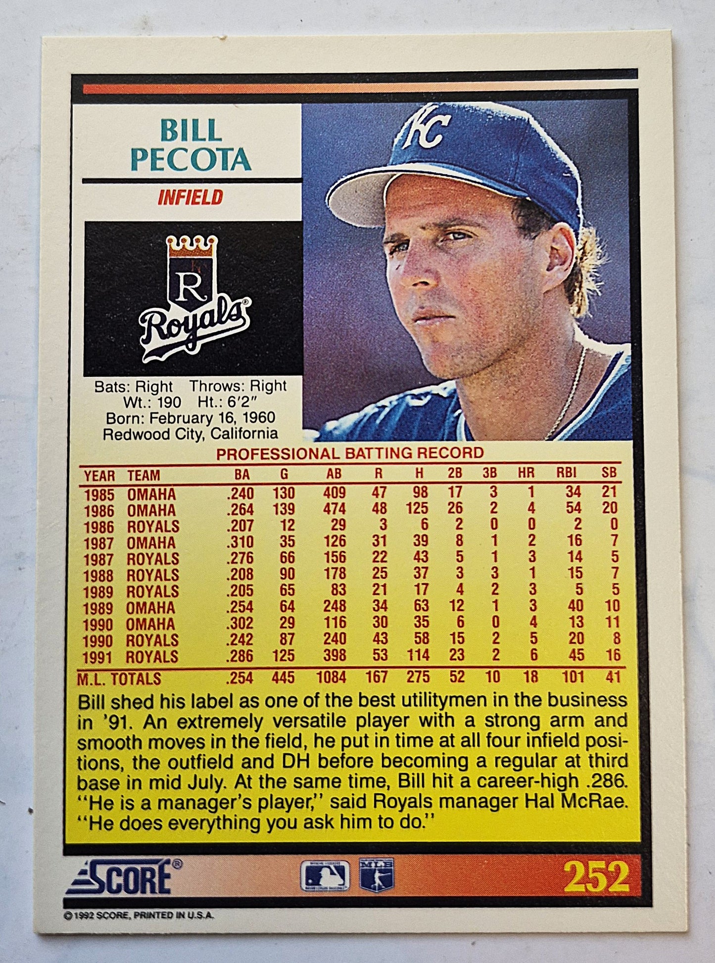 Bewertung '92 Julio Machado Milwaukee Brewers Relief Pitcher #353 Baseballkarte Nahezu Neuwertig