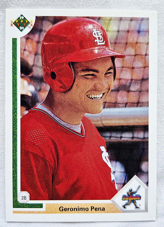 Pena Geronimo STL Cardinals #20 2nd Base Star Rookie Upper Deck 1991 Baseball Card