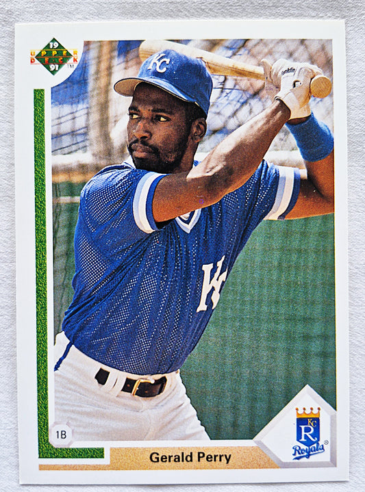 Perry Gerald KC Royals #219 1st Base Upper Deck 1991 Baseball Card
