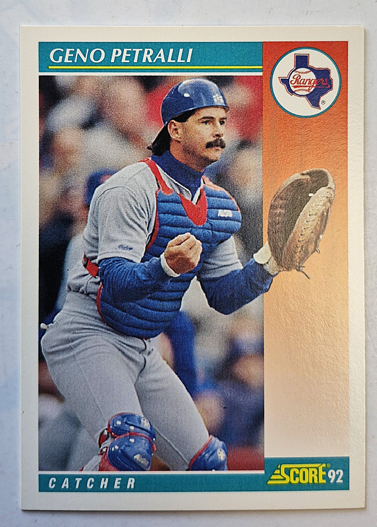 Petralli Geno Texas Rangers Catcher #283 Score '92 Baseball Card