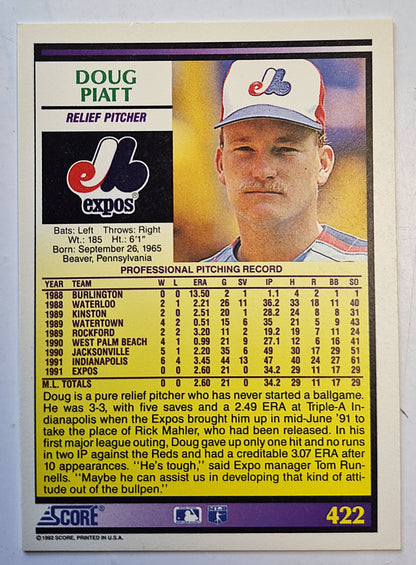 Bewertung '92 Julio Machado Milwaukee Brewers Relief Pitcher #353 Baseballkarte Nahezu Neuwertig