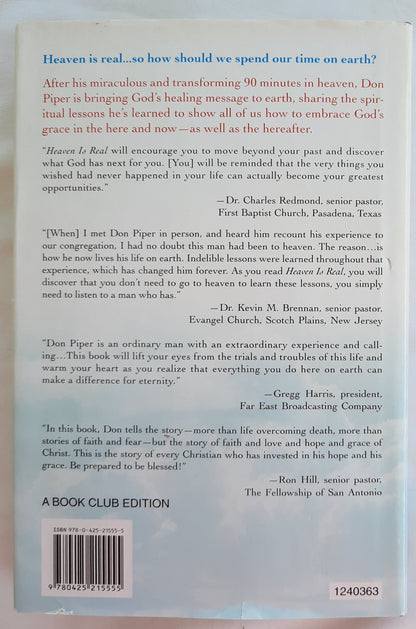 Heaven Is Real: Lessons on Earthly Joy by Don Piper; Cecil Murphy (Very Good, 2007, HC, 242 pages, Berkley Books)