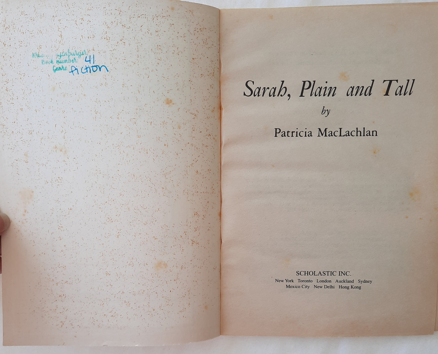 Sarah, Plain and Tall by Patricia MacLachlan (Good, 1996, Pbk,64 pages, Scholastic)