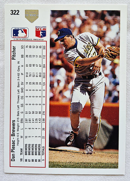 Bewertung '92 Julio Machado Milwaukee Brewers Relief Pitcher #353 Baseballkarte Nahezu Neuwertig