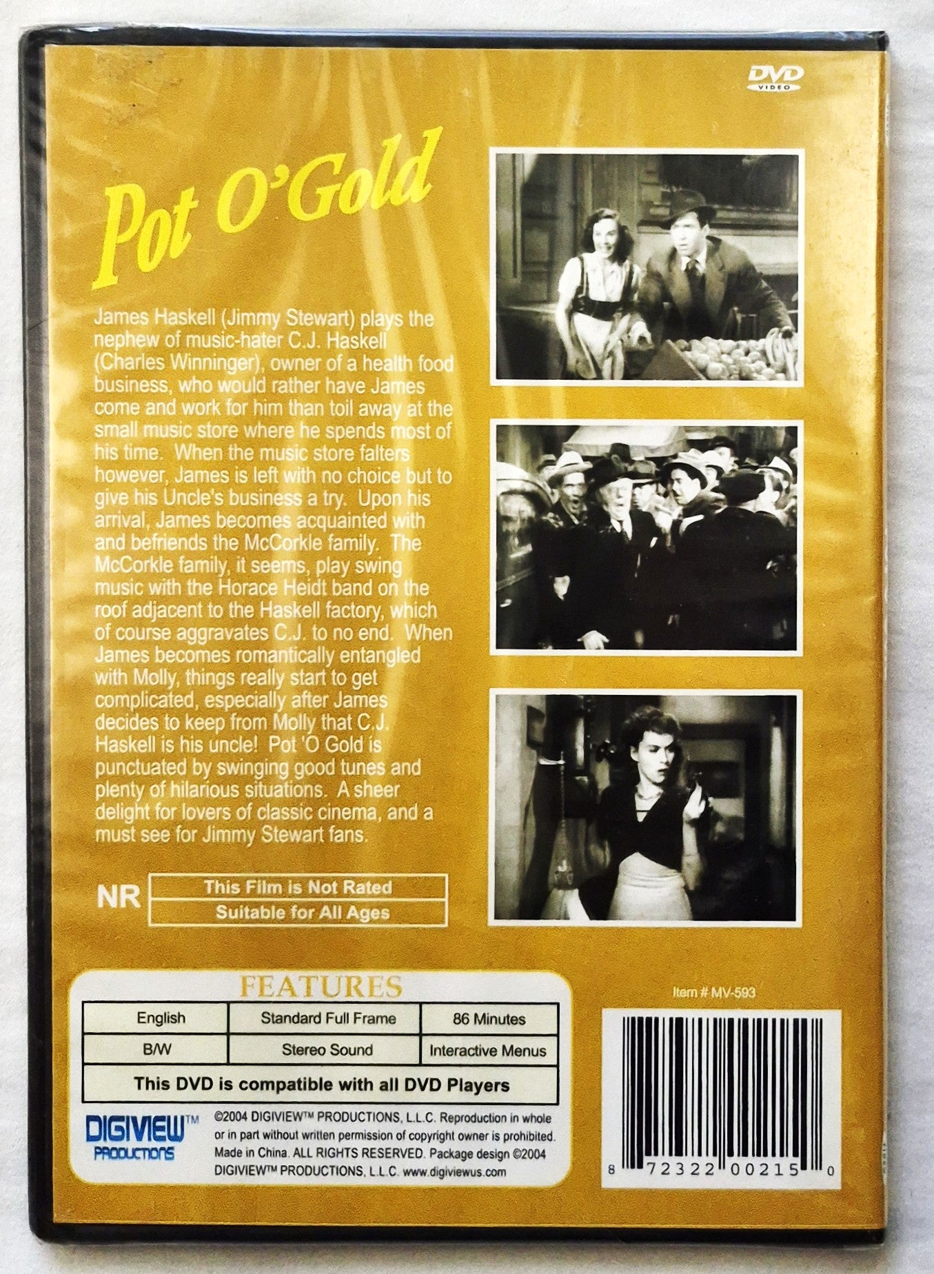 Pot O'Gold mit James Stewart, Paulette Goddard DVD (Neu, 2004, FSK unbekannt, S&W, Digiview)