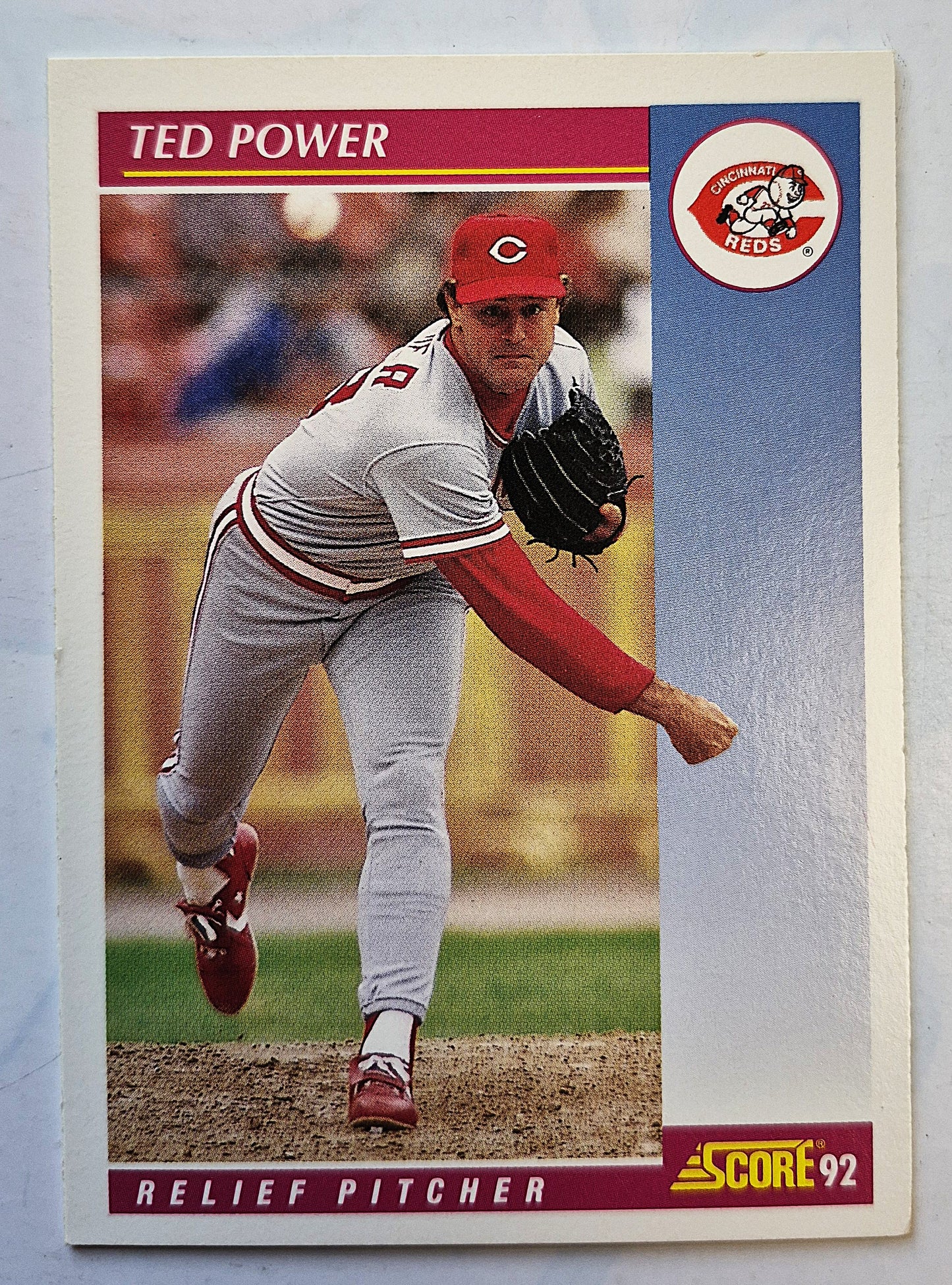 Power Ted Cincinnati Reds Relief Pitcher #113 Score '92 Baseball Card