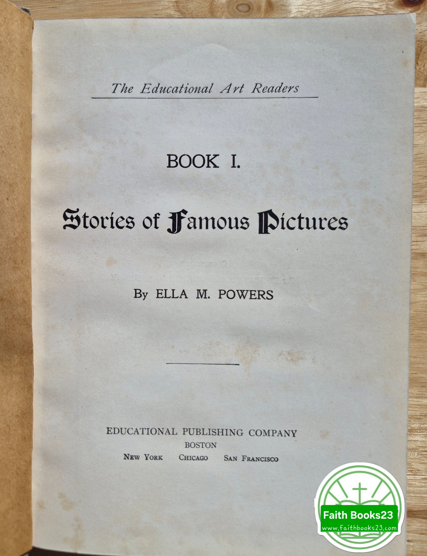 Historias de Cuadros Famosos Libro 1 por Ella M. Powers (Muy bueno, 1906, HC, 128 págs.)