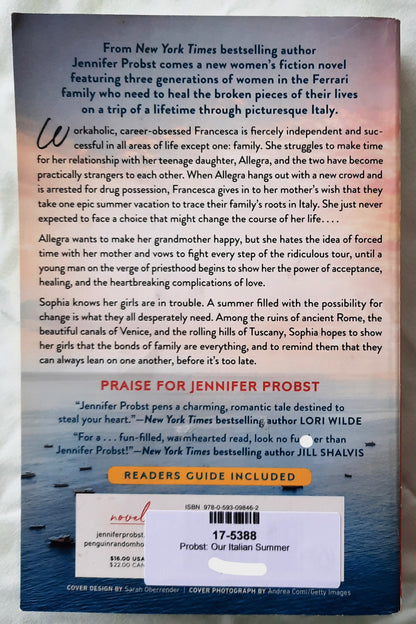 Our Italian Summer by Jennifer Probst (Very good, 2021, Pbk, 370 pages, Berkley Books)