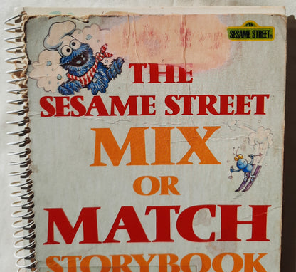 The Sesame Street Mix or Match Storybook by Random House (Acceptable, 1977, Spiral Pbk)