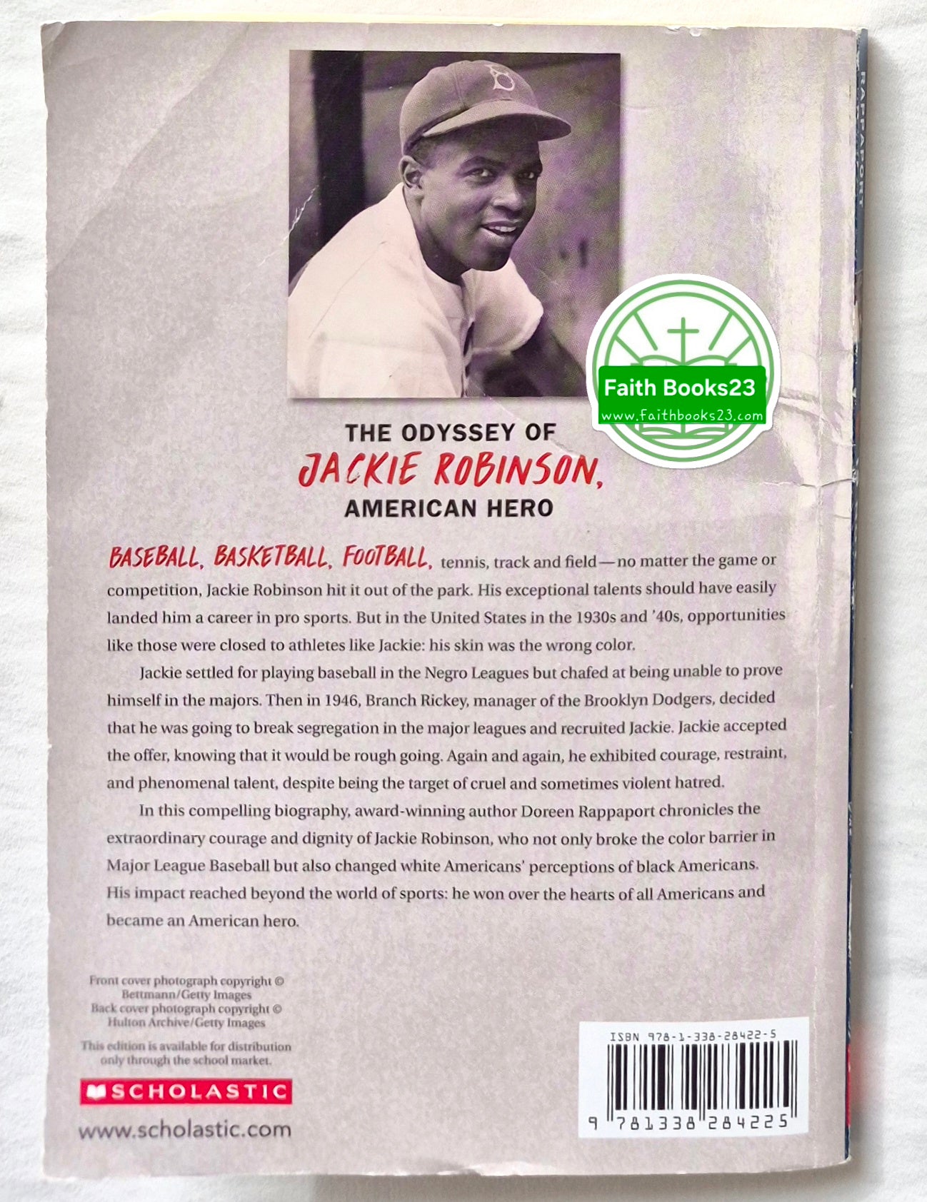 42 Is Not Just a Number: the Odyssey of Jackie Robinson, American Hero by Doreen Rappaport (Good, 2018, Pbk, 119 pgs, Scholastic)