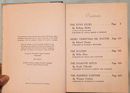 Reader's Digest Condensed Books Volume 4 Autumn Selections 1956 (Good, 574 pages, HC)