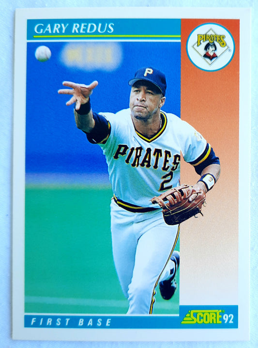 Score '92 Gary Redus Pittsburgh Pirates First Base #303 Baseball Card Near Mint