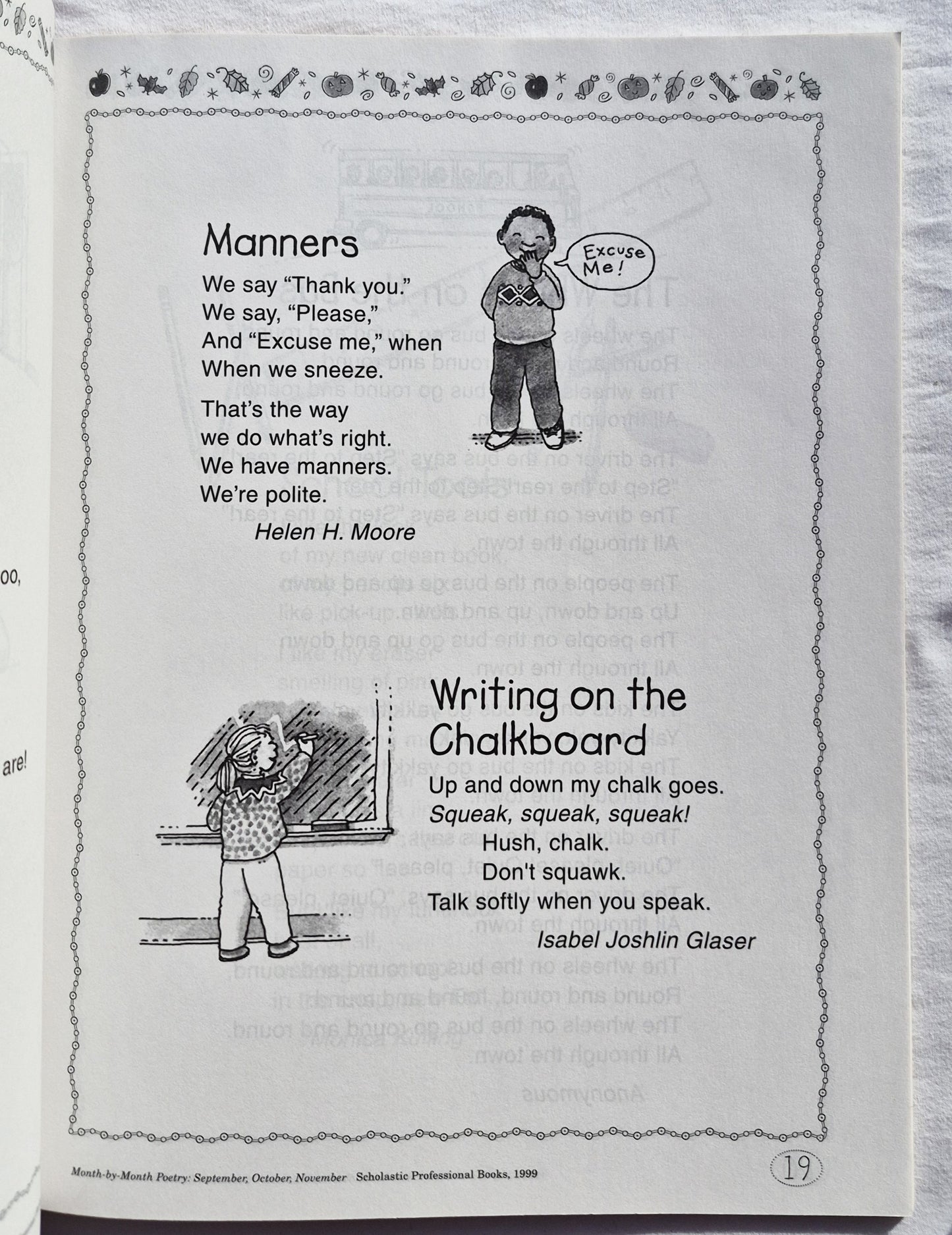 Month-by-Month Poetry Grades PK-2 by Marian Reiner (Good, 1999, Pbk, 64 pages, Scholastic)