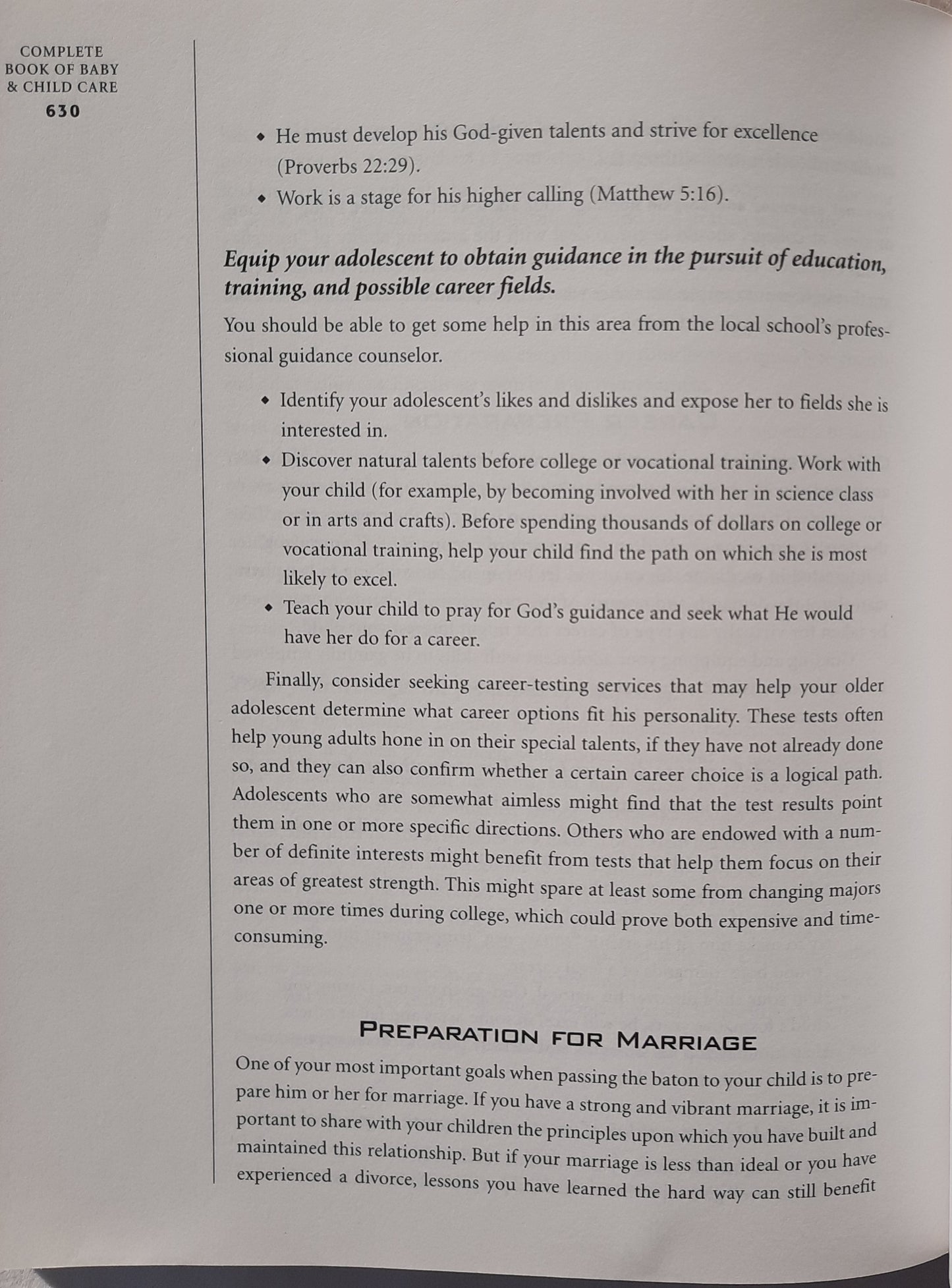 Focus on the Family Complete Book of Baby & Child Care by Dr. Paul Reisser (Good, 1997, Pbk, 875 pgs, Tyndale)