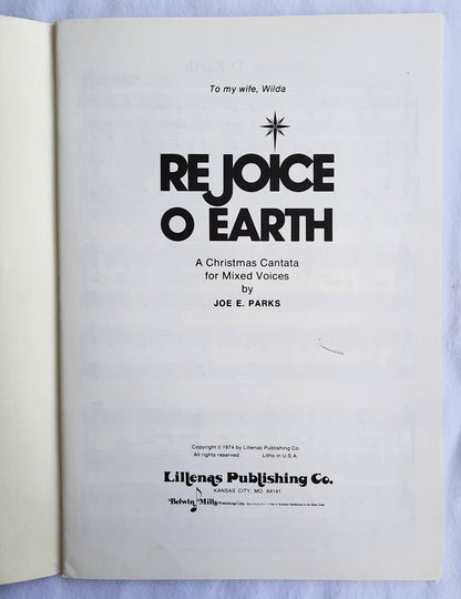 Hosanna Rejoice, O Earth A Christmas Cantata by Joe E. Parks Collectible LP Vinyl Record (Very good)