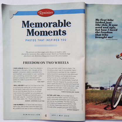 Reminisce Magazine April/May 2015 (Very Good, Pbk, 64 pages, Reader's Digest, Collectible)