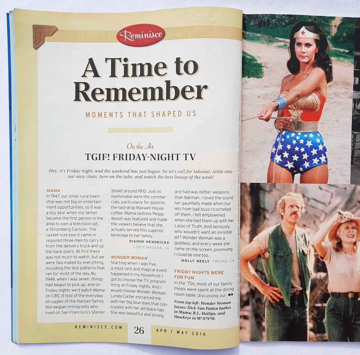 Reminisce Magazine April/May 2016 (Very Good, Pbk, 68 pages, Reader's Digest, Collectible)