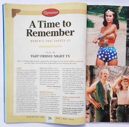 Reminisce Magazine April/May 2016 (Very Good, Pbk, 68 pages, Reader's Digest, Collectible)