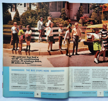 Reminisce Magazine August/September 2015 (Very good, Pbk, 64 pages, Reader's Digest, Collectible)