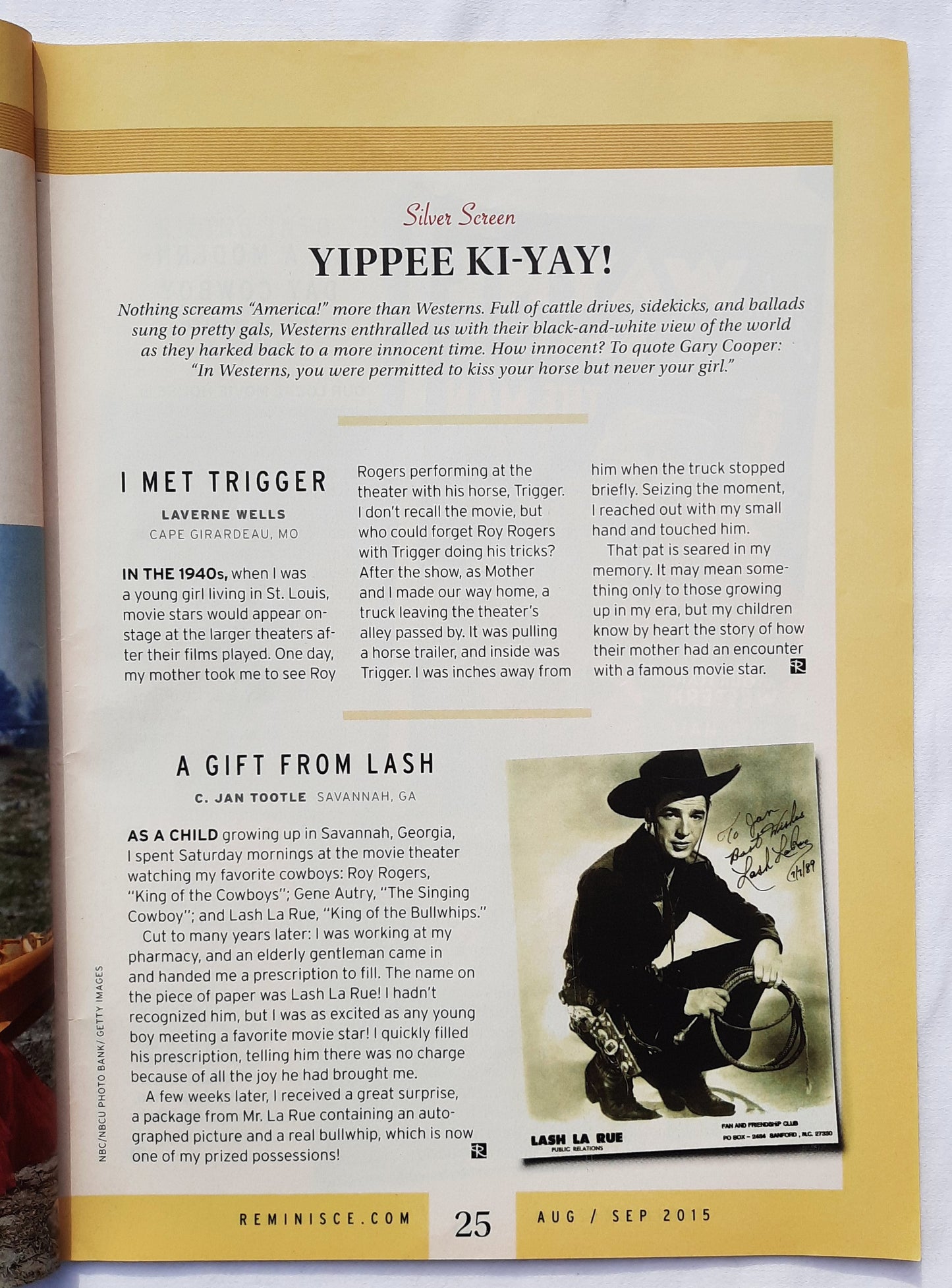 Reminisce Magazine August/September 2015 (Very good, Pbk, 64 pages, Reader's Digest, Collectible)