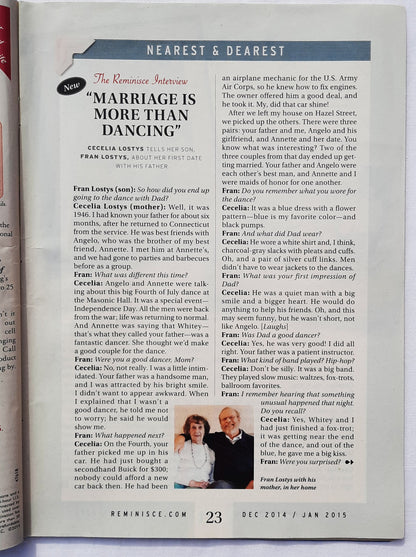 Reminisce Magazine December 2014/January 2015 (Very good, Pbk, 64 pages, Reader's Digest, Collectible)