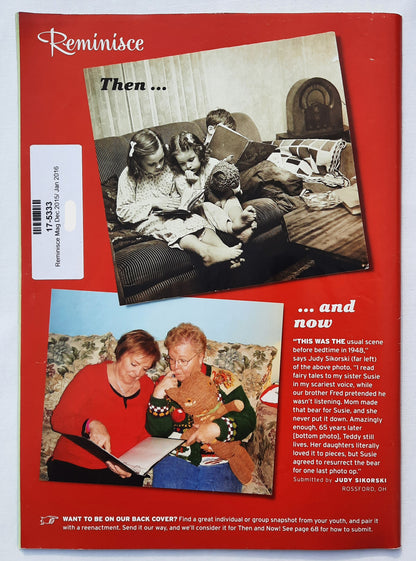 Reminisce Magazine December 2015/January 2016 (Very good, Pbk, 68 pages, Reader's Digest, Collectible)