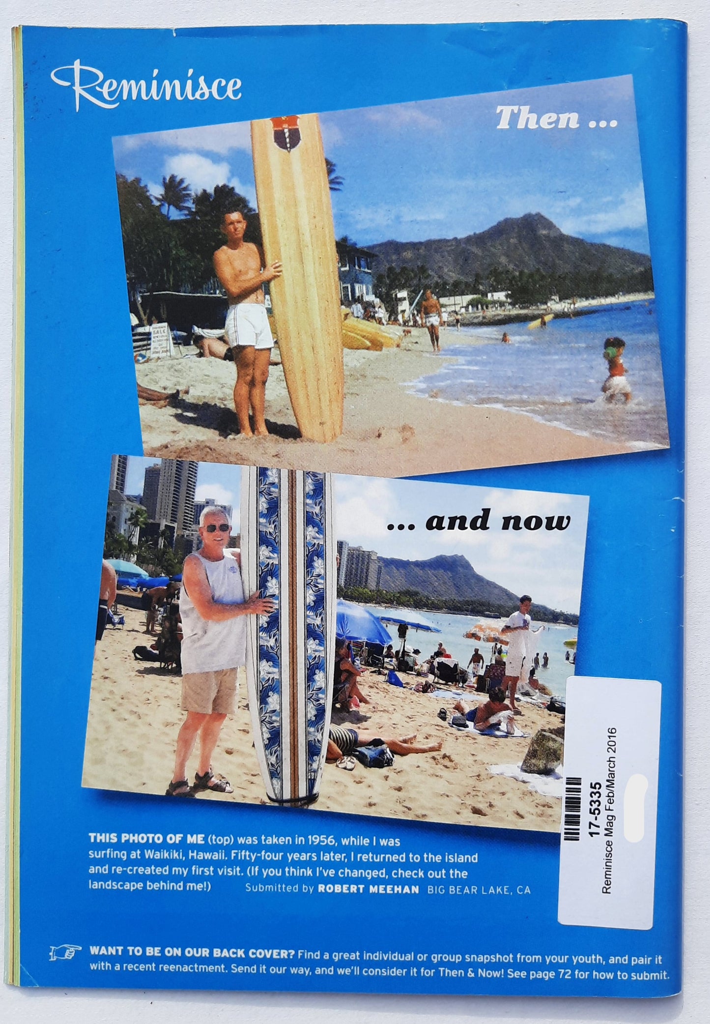 Reminisce Magazine February/March 2016 (Very good, Pbk, 72 pages, Reader's Digest, collectible)