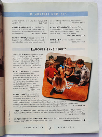 Reminisce Magazine January 2015 (Very good, Pbk, 64 pages, Reader's Digest, Collectible)