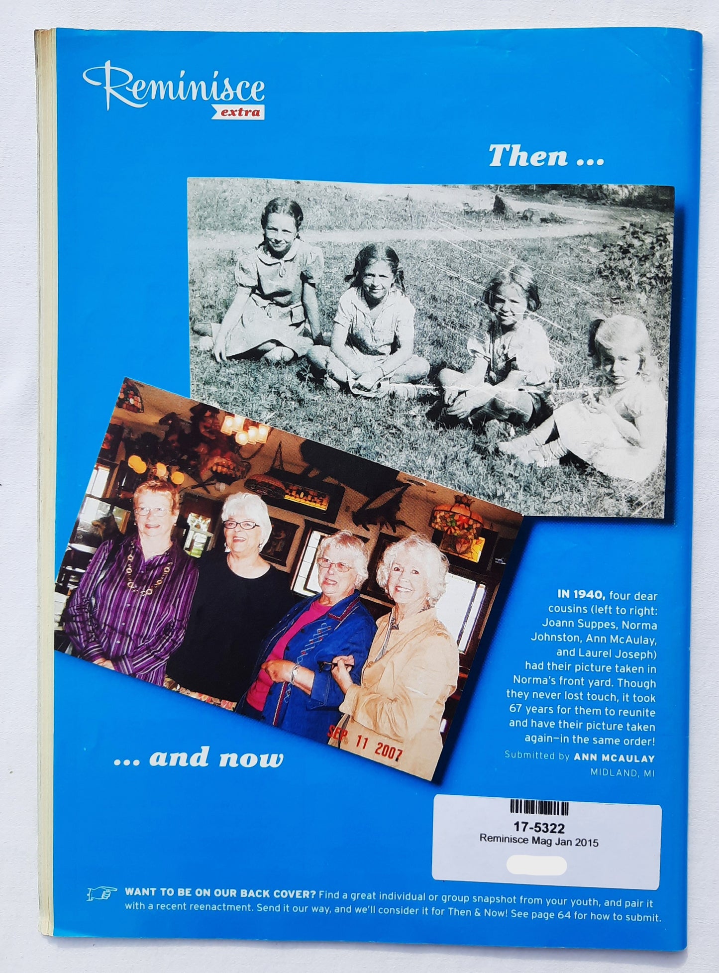 Reminisce Magazine January 2015 (Very good, Pbk, 64 pages, Reader's Digest, Collectible)