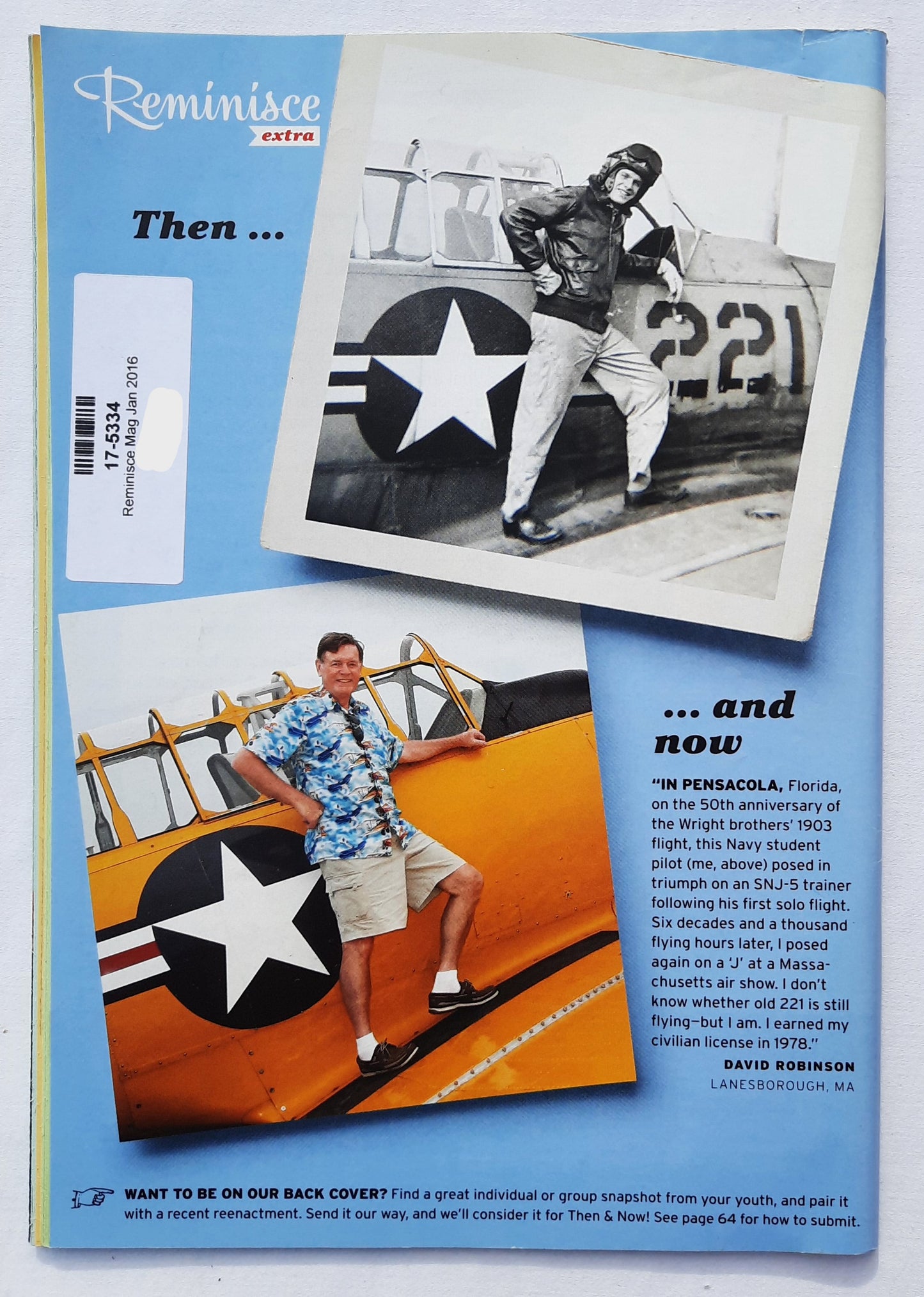 Reminisce Magazine January 2016 (Very good, Pbk, 64 pages, Reader's Digest, Collectible)