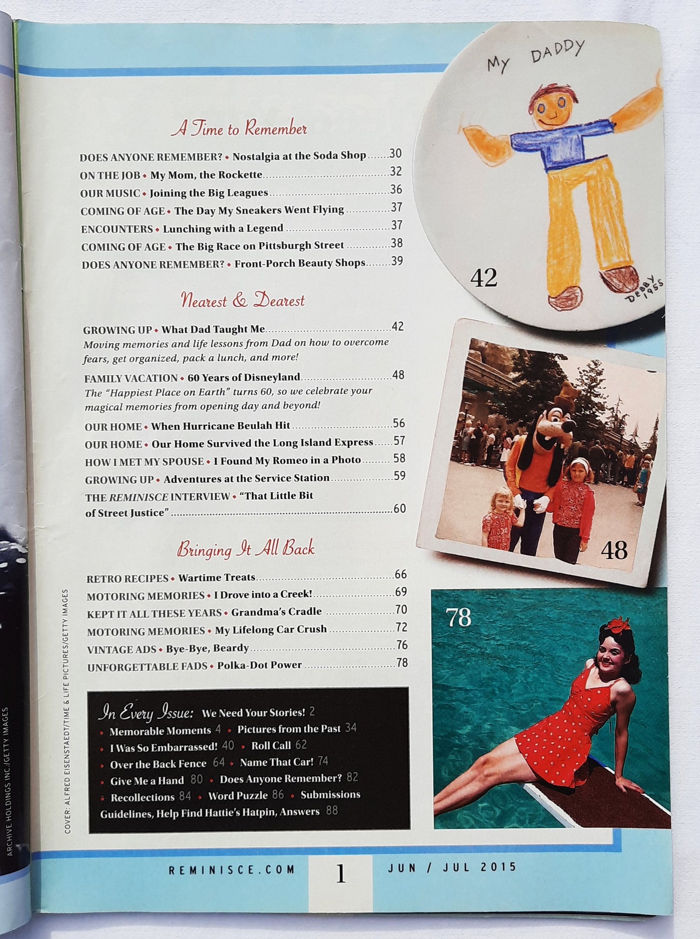 Reminisce Magazine Special Issue June/July 2015 (Very good, Pbk, 88 pages, Reader's Digest, Collectible)