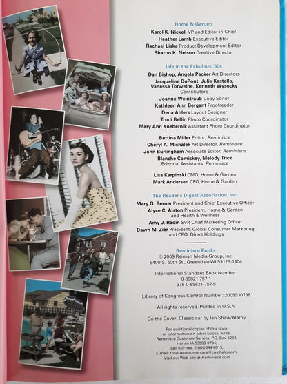 Reminisce Books: Life in the Fabulous '50s edited by Joanne Weintraub (Very good, 2009, HC, 208 pages, Reiman Media)