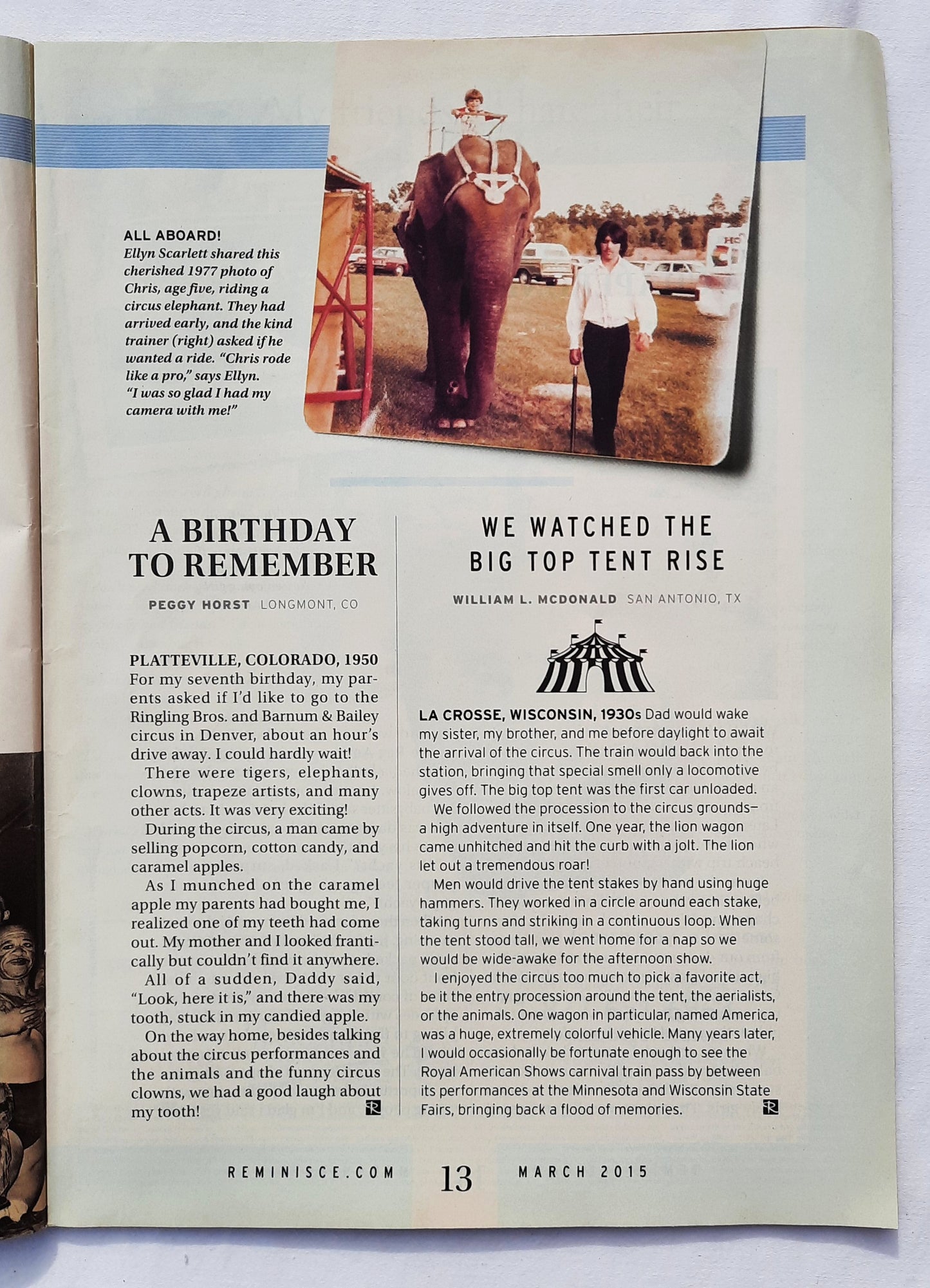 Reminisce Magazine March 2015 (Very good, Pbk, 64 pages, Reader's Digest, Collectible)