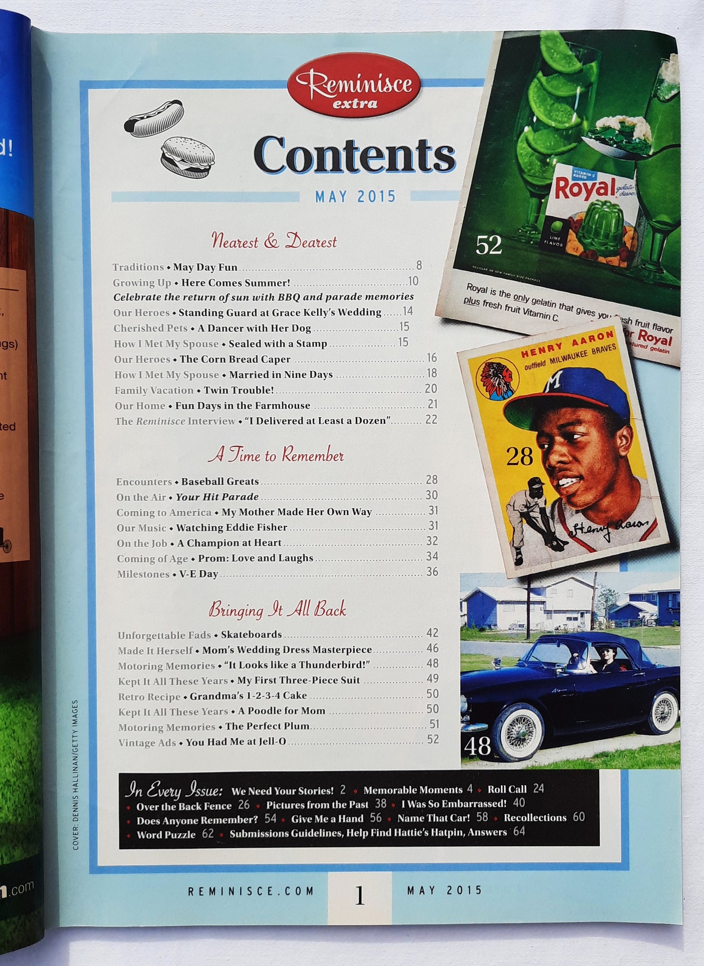 Reminisce Magazine May 2015 (Very good, Pbk, 64 pages, Reader's Digest, Collectible)