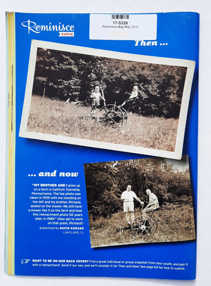 Reminisce Magazine May 2015 (Very good, Pbk, 64 pages, Reader's Digest, Collectible)