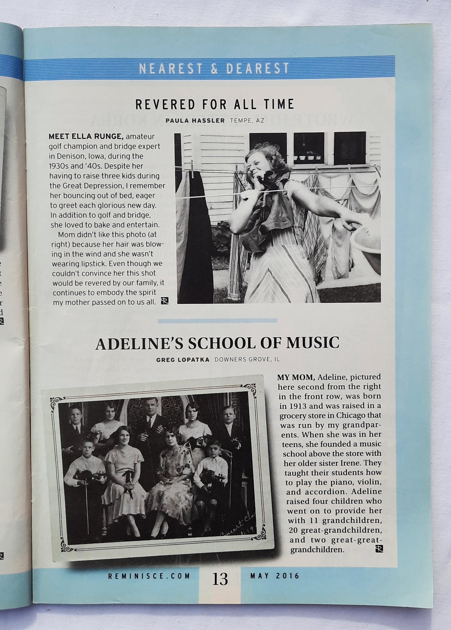 Reminisce Magazine May 2016 (Very Good, Pbk, 68 pages, Reader's Digest, Collectible)