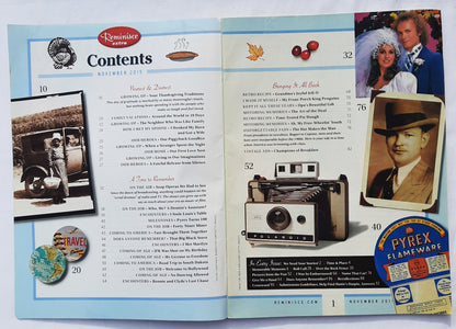 Reminisce Magazine November 2015 (Very good, Pbk, 92 pages, Reader's Digest, Collectible)