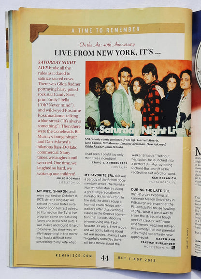 Reminisce Magazine October/November 2015 (Very good, Pbk, 64 pages, Reader's Digest, Collectible)