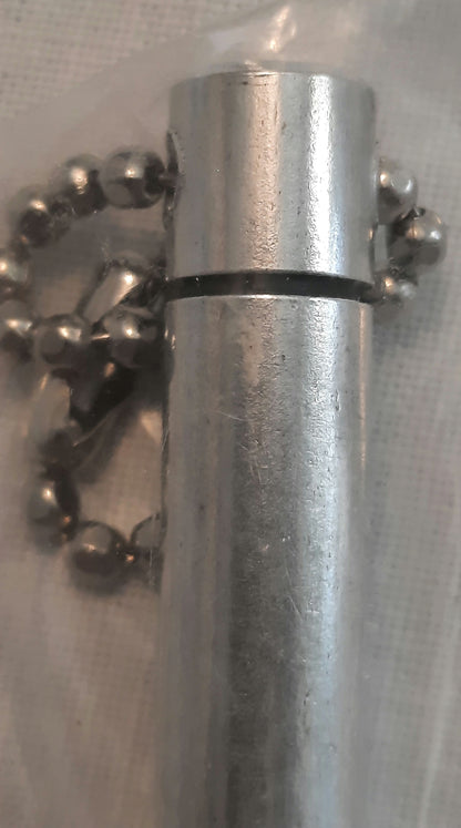 Essential or Anointing Oil Keychain Aluminum (NEW, Silvertone, 1.75")