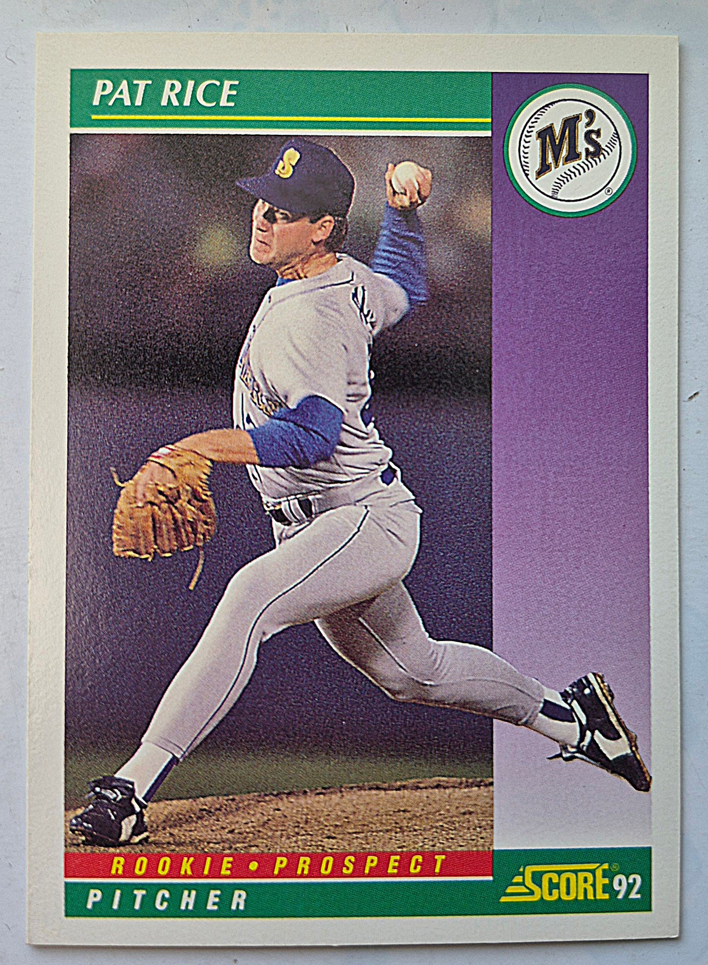 Rice Pat Seattle Mariners Pitcher #423 Rookie Prospect Score '92 Baseball Card